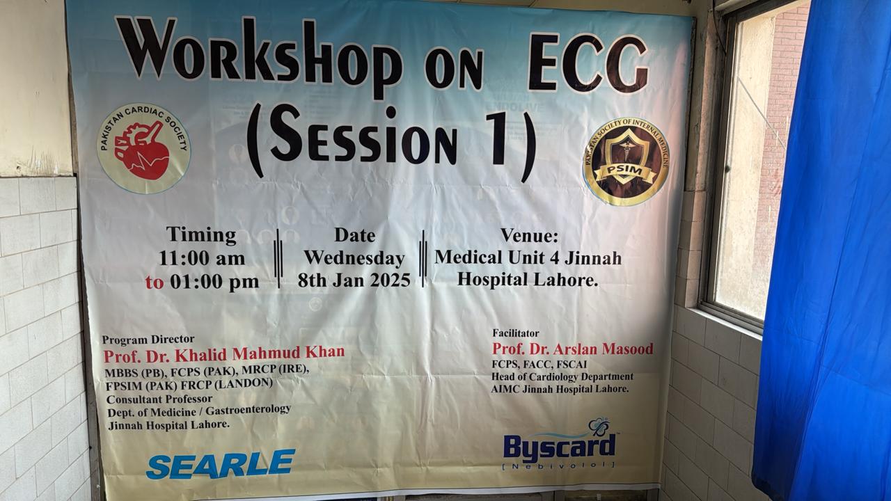 Workship on ECG by Lahore Chapter